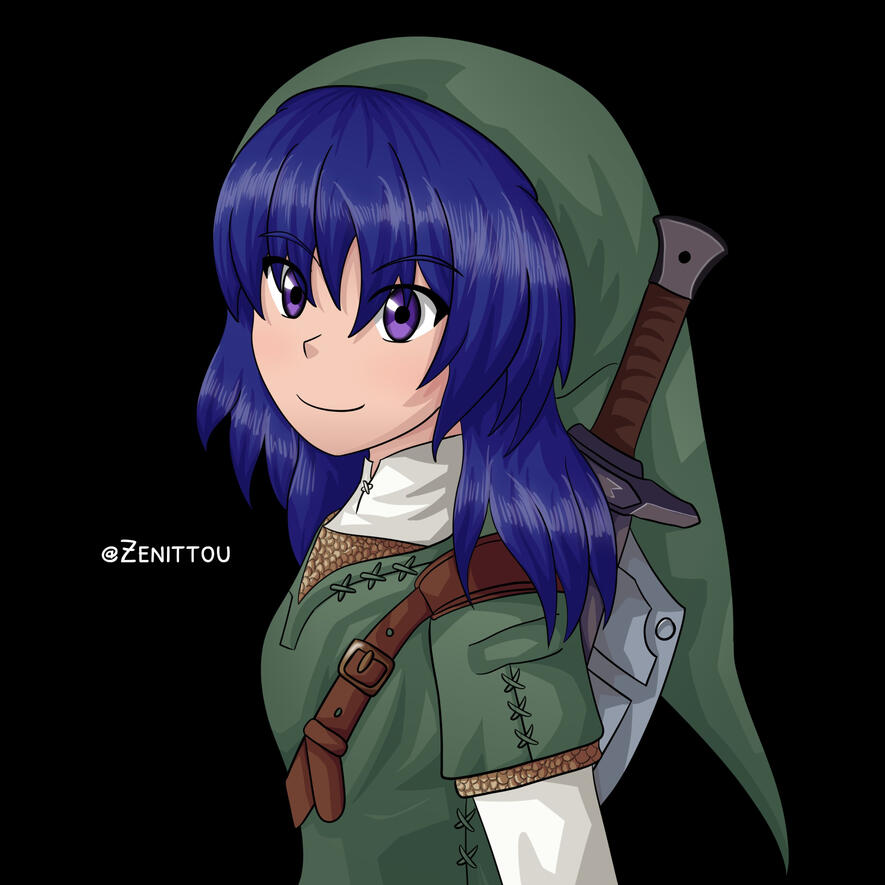 Aelita cosplaying as Link from Twilight Princess